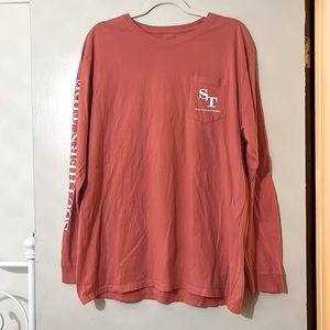 EUC Men’s coral long sleeve Southern Tide tee